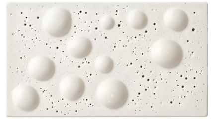 Abstract Illustration with White Spheres and Speckled Texture on Isolated Background