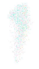 Abstract Illustration with Pixelated Colors on Black Background