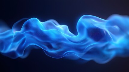 Fototapeta premium Abstract blue flowing waves