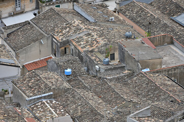 Roofs of of the baroque city of Modic
