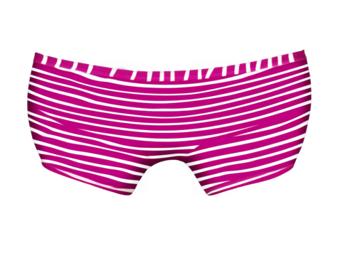 Abstract Pink Striped Shorts Isolated On Transparent Background Illustration