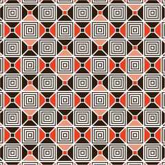 Geometric contoured squares pattern