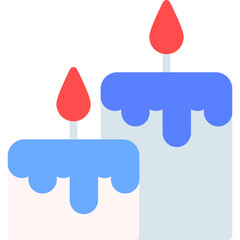 Candles single vector illustration icon