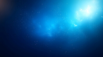 Starry night sky with ethereal blue hues and distant galaxies creating a serene atmosphere
