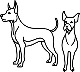Dog silhouette vector designs 45