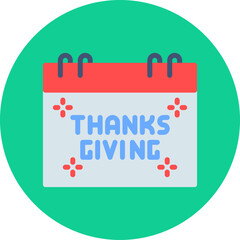Thanksgiving Date single vector illustration icon