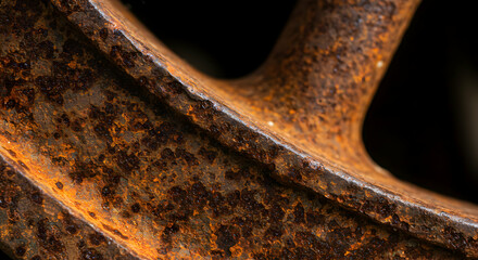 Close Up Rusty Metal Wheel