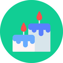 Candles single vector illustration icon