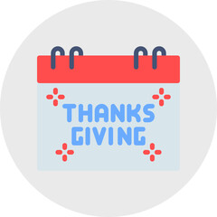 Thanksgiving Date single vector illustration icon