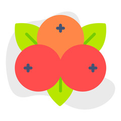 Cranberries single vector illustration icon