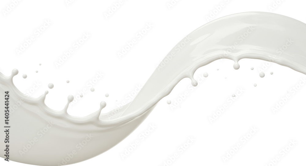Poster a dynamic splash of white liquid against a stark black background creating a fluid motion effect