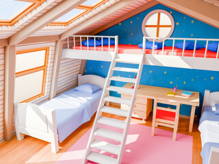 child bedroom on attic