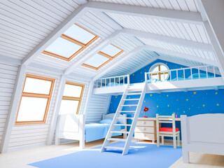 child bedroom on attic