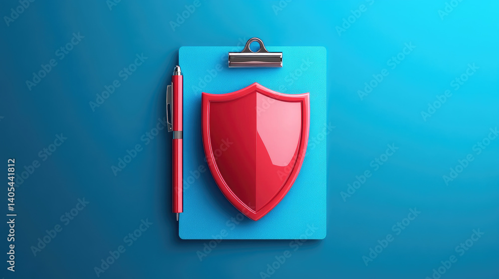 Poster implementing a gdpr compliance checklist a visual guide with shield icon for businesses in digital e