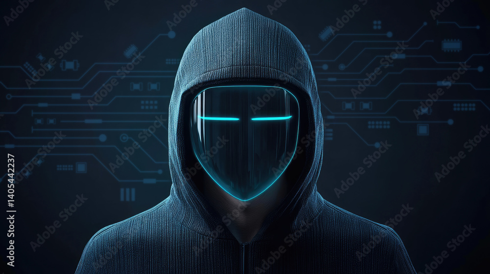 Poster exploring the invisible face a deep dive into holographic shields and encrypted identities in online