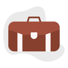 Suitcase single vector illustration icon
