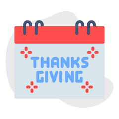 Thanksgiving Date single vector illustration icon