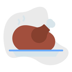Turkey single vector illustration icon