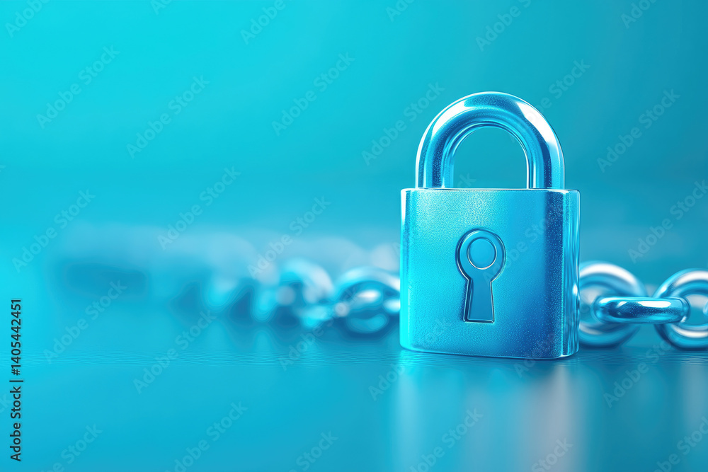 Aufkleber security lock image digital environment - content technology close-up view data protection concept
