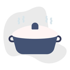 Casserole single vector illustration icon