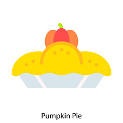 Pumpkin Pie single vector illustration icon