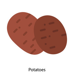 Potatoes single vector illustration icon