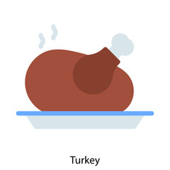 Turkey single vector illustration icon