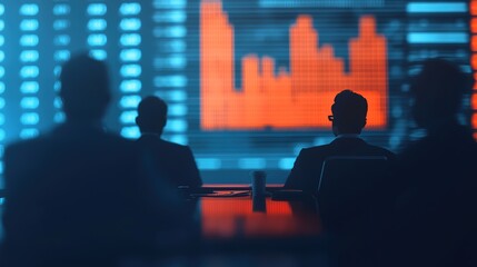 Strategic business meeting corporate office digital data analysis modern environment executive viewpoint insights generation