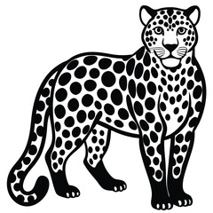 snow leopard vector