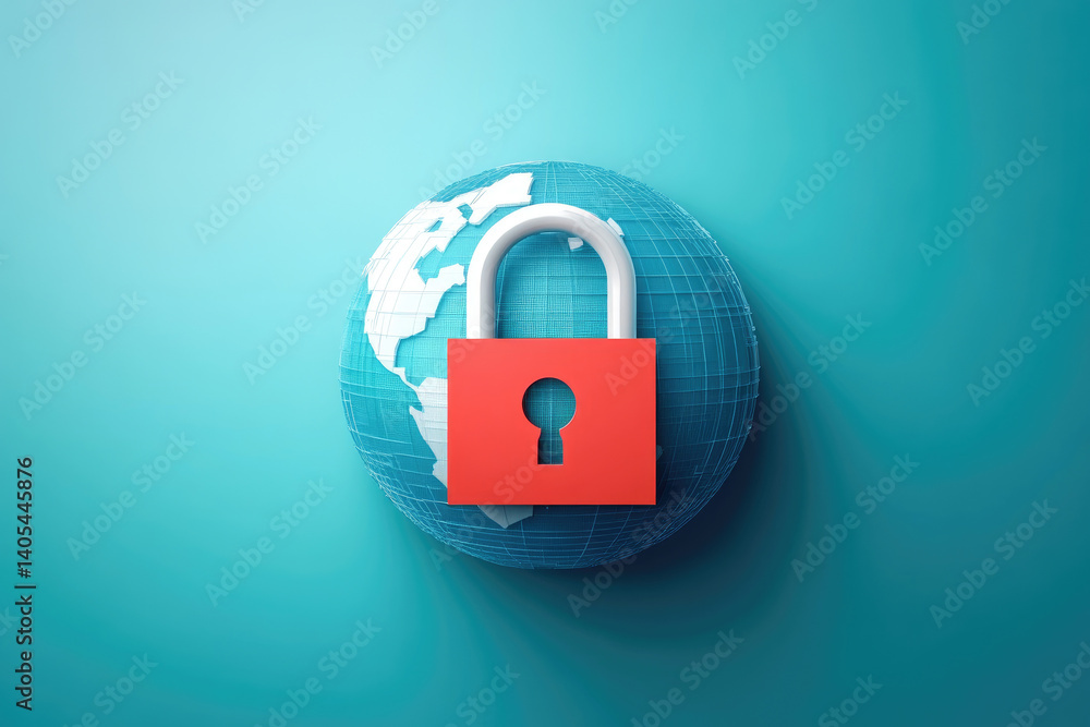 Aufkleber enhancing online security through vpn usage global internet access flat design illustration digital 