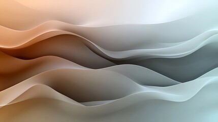 Obraz premium Abstract Wavy Flowing Lines with Pastel Hues Background.