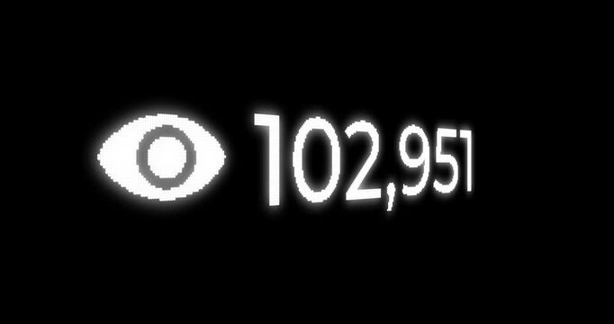 View count video from 0 to 1,000,000 with white letters on a black background