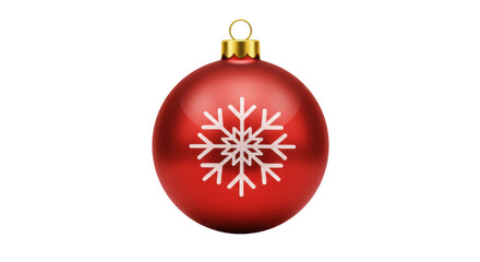Isolated Red Christmas Ball Ornament