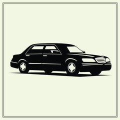 Fototapeta premium Silhouette of Taxi, Vehicle