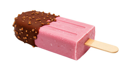 Isolated Chocolate Covered Ice Cream Bar