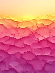 Selbstklebende Fototapeten Abstract sunset landscape with vibrant pink and yellow hues. © Tuy