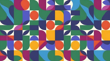 Colorful Geometric Abstract Pattern - Modern Minimalist Art Background