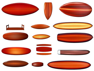 Abstract Wooden Textures on Transparent Background Illustration