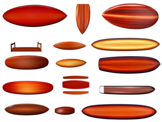 Abstract Wooden Textures on Transparent Background Illustration