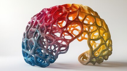 Abstract brain hemispheres in textured artistry, symbolizing the duality of human thought and creativity.