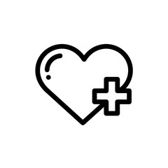 Obraz premium heart icon with medical cross symbolizing health care 