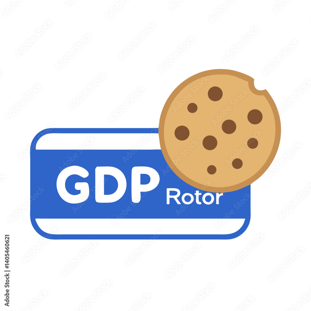 Poster cookie banner with lock icon representing secure consent and data privacy compliance