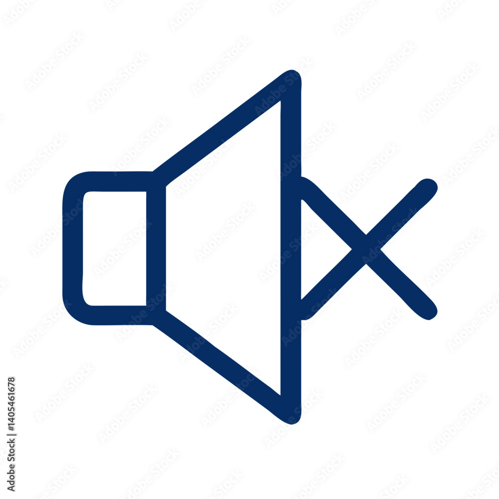 Poster muted speaker icon representing audio silence and volume off control
