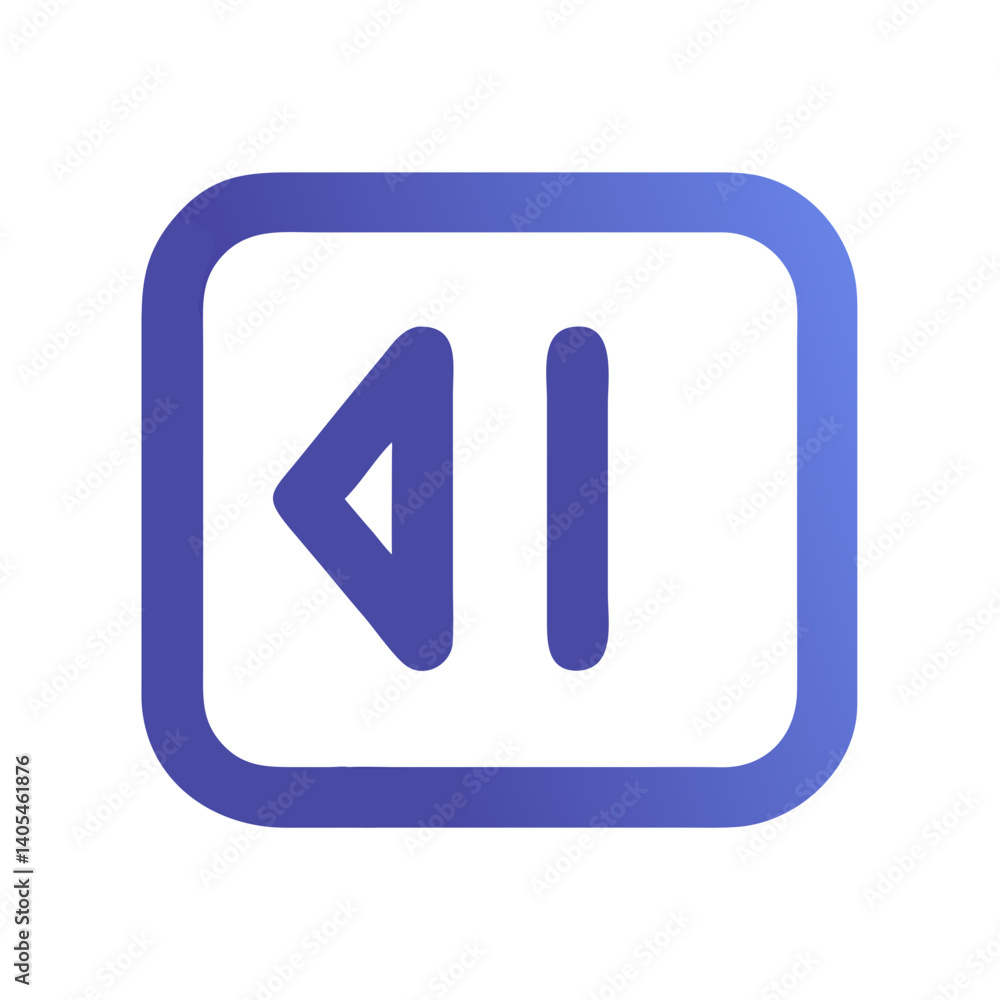 Leinwandbilder pause button icon representing media playback control and temporary halt