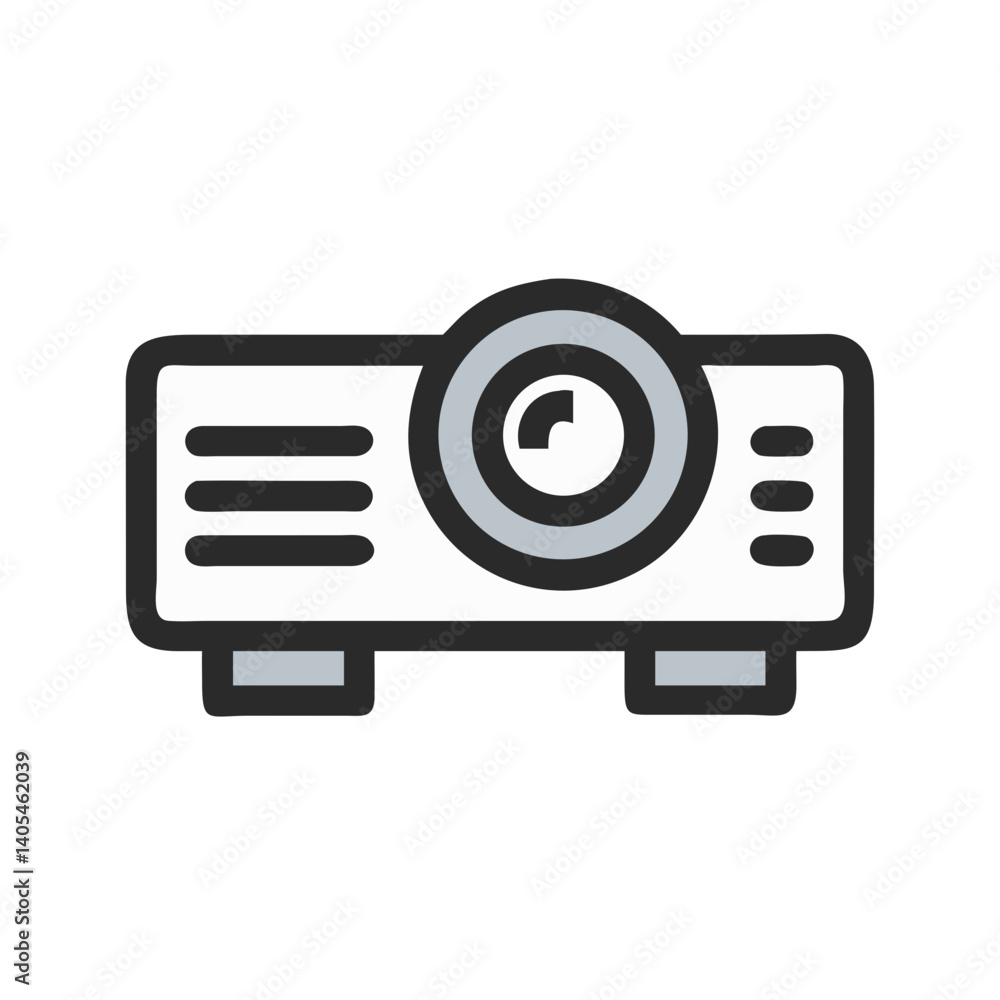 Poster Projector Icon Representing Visual Presentation and Display Equipment