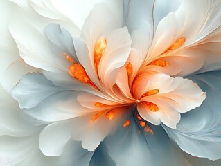 Abstract swirling pastel flowers.
