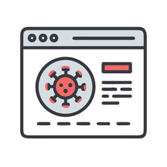 Obraz premium Virus Spread Icon Representing Contagion and Infection Transmission