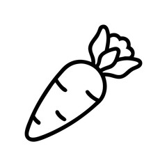hand drawn vector illustration of an carrot