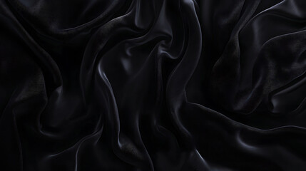 Obraz premium A black fabric with a pattern of lines and swirls
