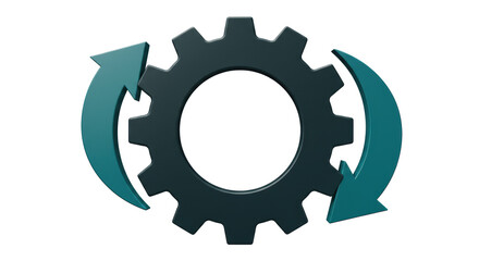 Isolated Gear Rotation Arrows